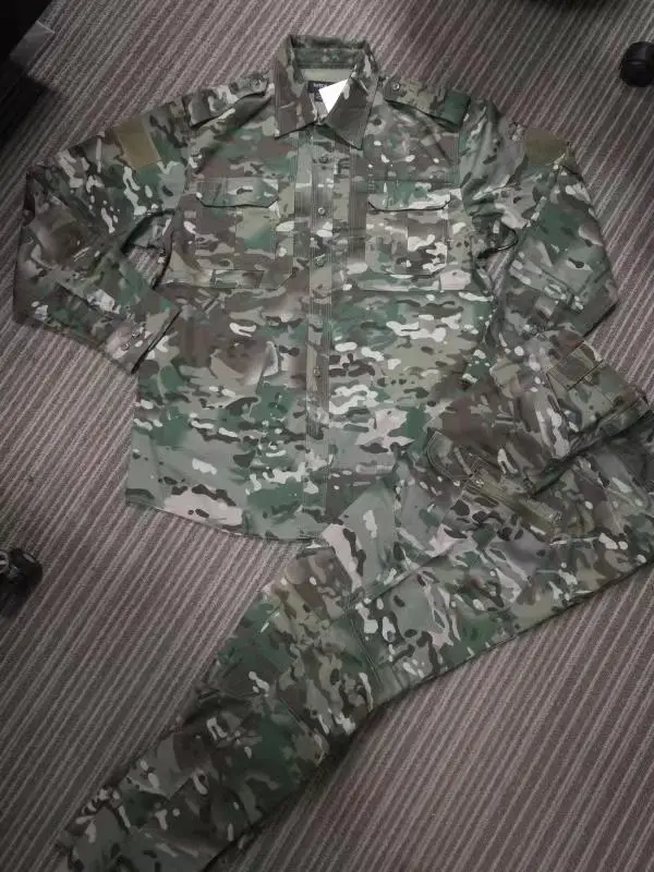 
Combat uniform camaflouge trouser and shirt 65% Polyester 35% Cotton 