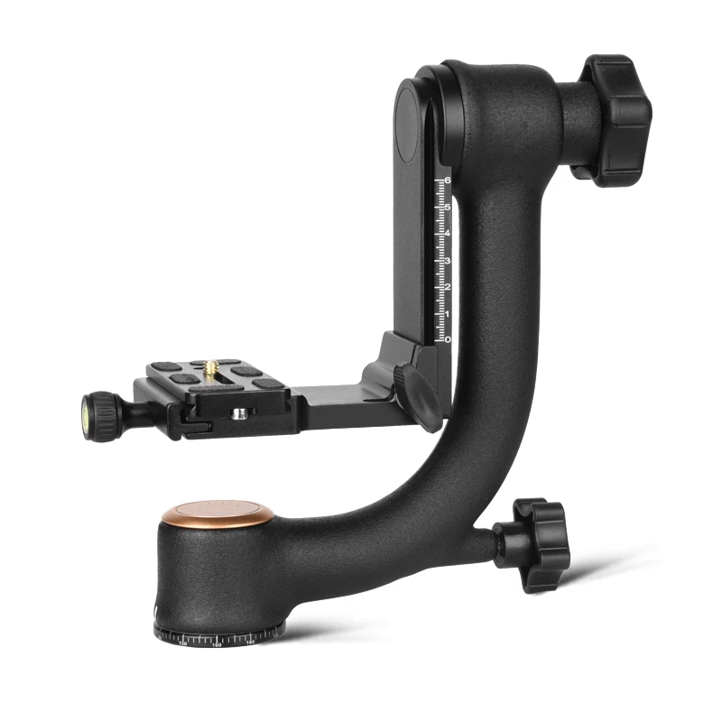 

QZSD Q45 Heavy Duty Gimbal Tripod Head For Digital Video Camera 1.1KG Aluminum Camera Accessories, Black