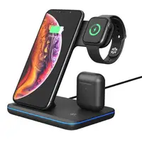 

3 in 1 Universal 15W Qi Wireless Charger for Iphone11 Quick Charging 3.0 Dock Stand for Apple Airpods Watch 4 3 2 1