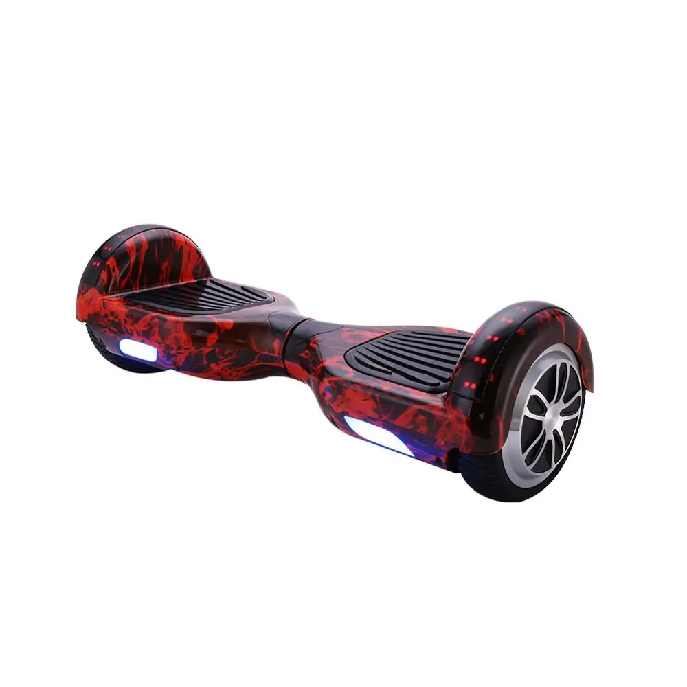 

Factory good quality pure color 6.5 inch solid tire Self balancing Hoverboard with Side Light Bluetooth, Customized