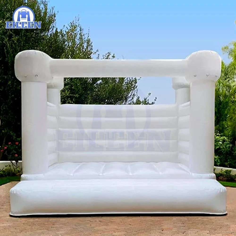 

RTS 13x13ft White Bounce House For Softplay Rental Commercial Bouncy House Outdoor Use Inflatable White Bouncy Castle For Kid