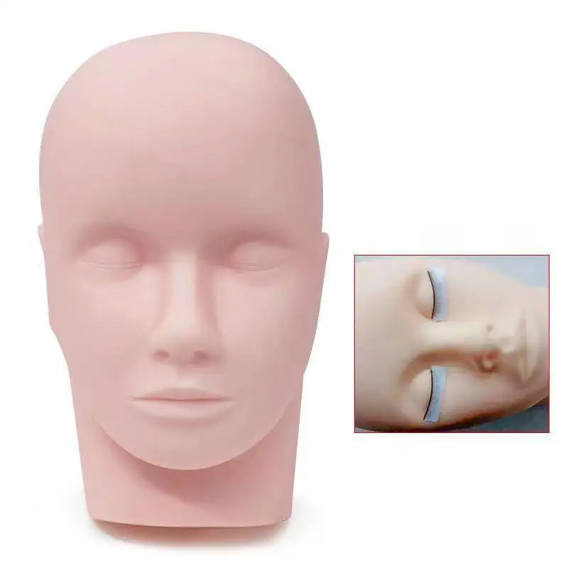 

Silicone Model Heads Extensions Makeup Tools Practice Lash Rubber Eyelash Extension Training Mannequin Head