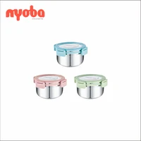 

wholesale Homio Tedemei 400ml high quality portable BPA free leak-proof lunch box Stainless steel student food storage container