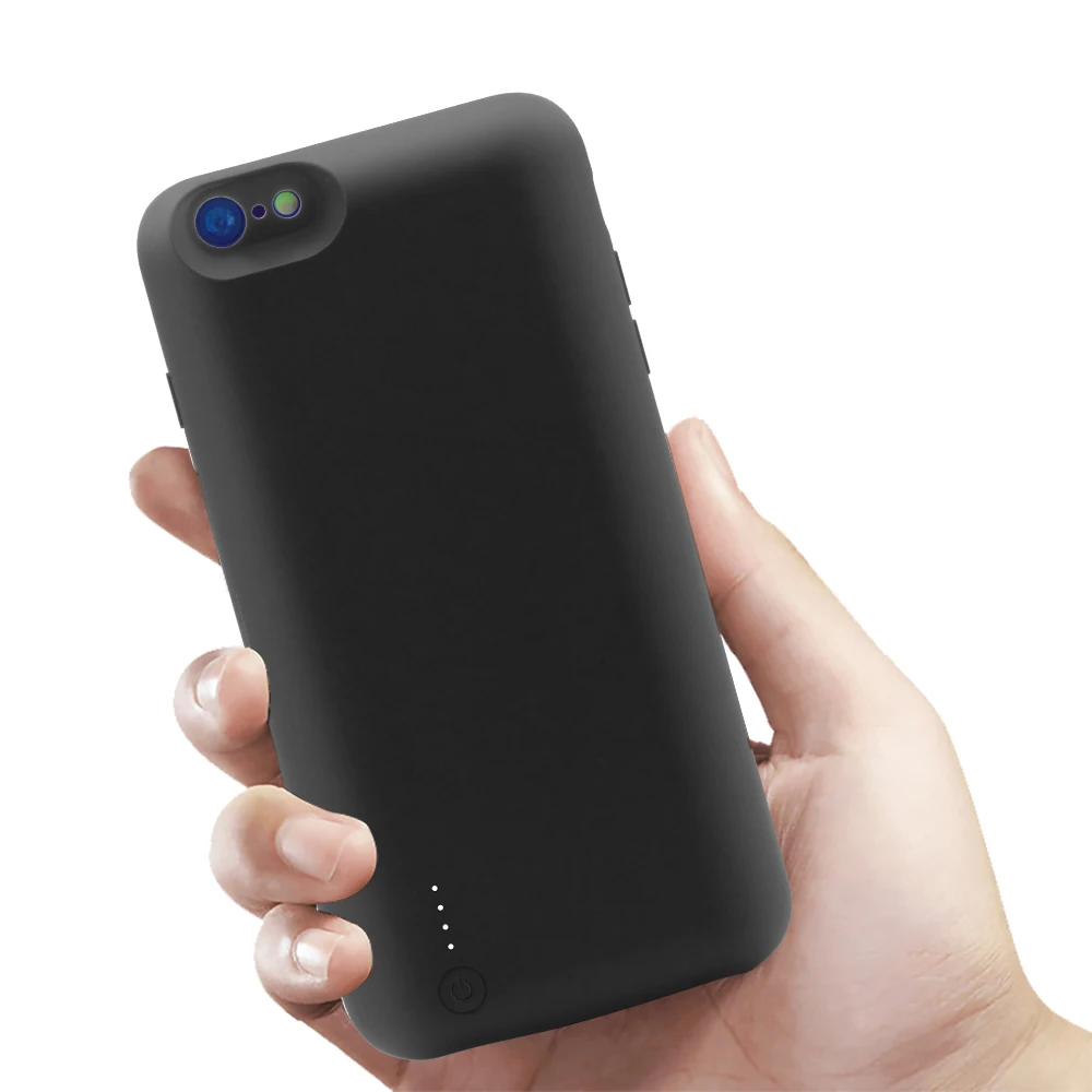

IP6 Portable Charging Case 5200mAh Power Bank Back Cover for iPhone 6 s Rechargeable Battery Case, Black, blue, rose-gold