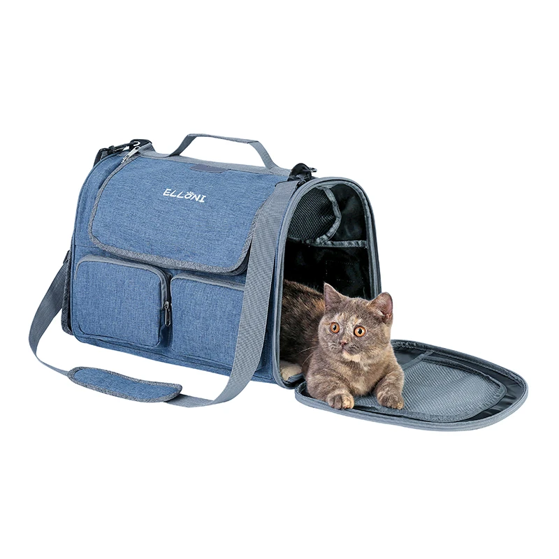 

Cross-border new pet go out Oxford cloth cat bag wholesale folding pet bag shoulder diagonal pet handbag cat and dog backpack, Picture