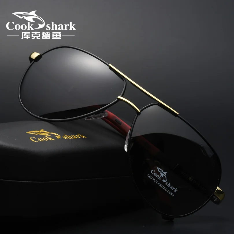 

Cook Shark's new color-changing sunglasses men's sunglasses tide polarized driving driver blue glasses day and night
