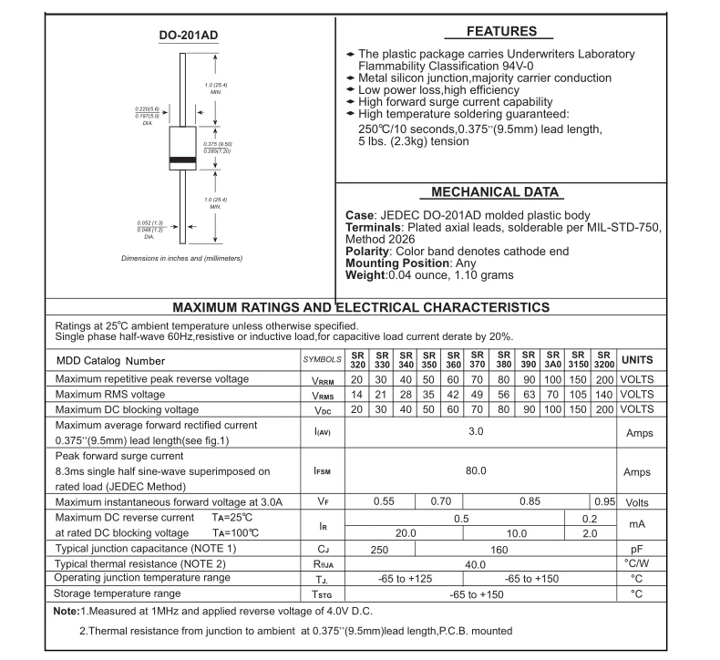1N5819 Schottky Rectifier Diode - SMD SOD-523/SOD-323