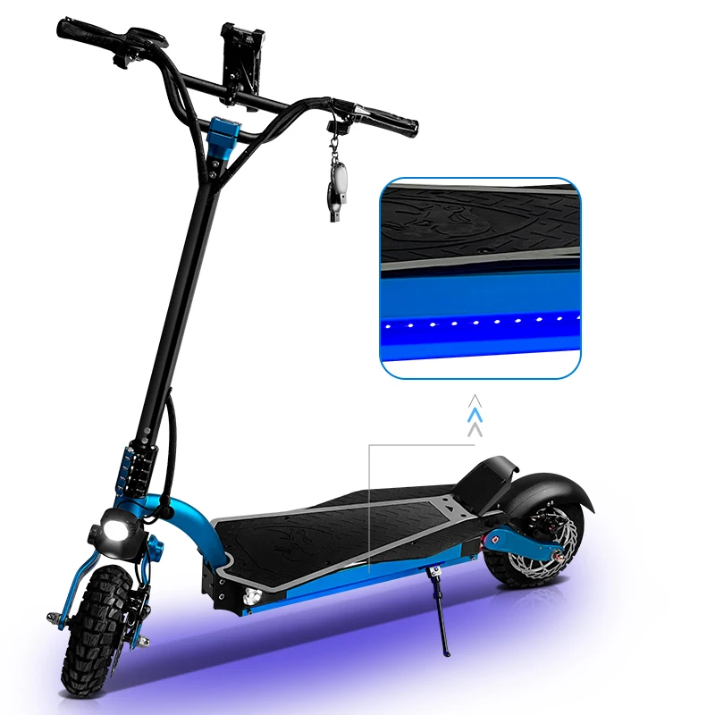 

1000W 2000W 52V 60V dual motor off road trottinette electrique e scooter electrically adult electric scooter, Black