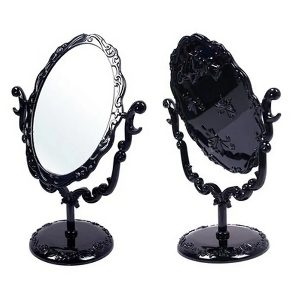 

Black Butterfly Rotatable Vintage Desktop Gothic Rose Stand pretty Makeup Mirror Small Size High quality