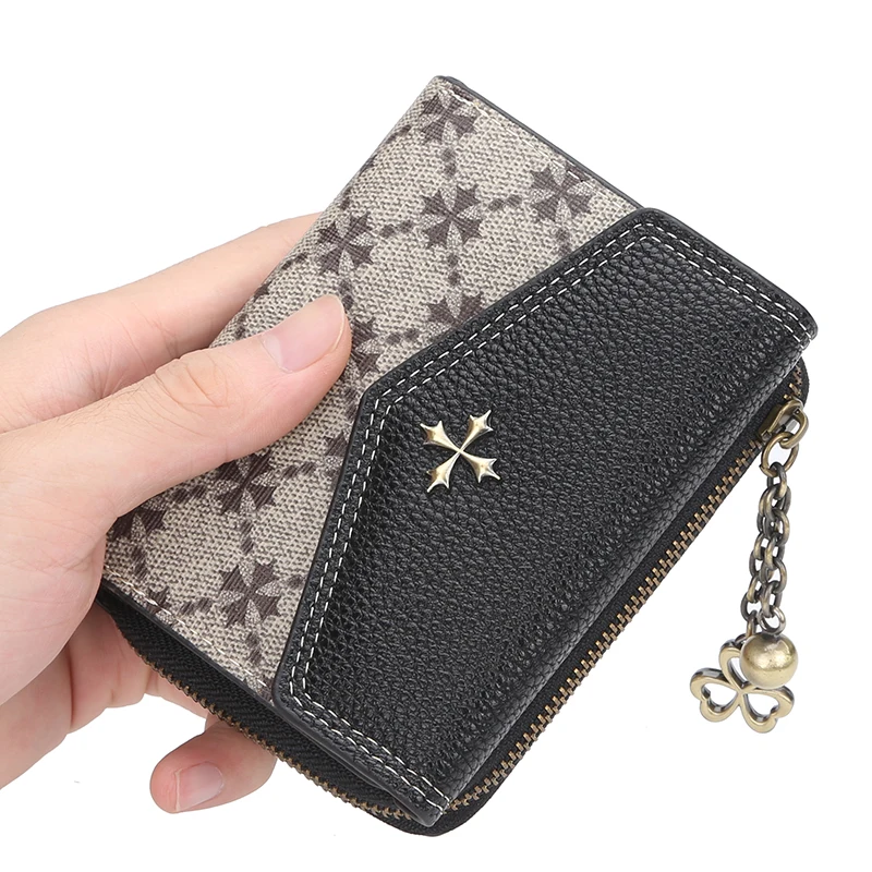 

Baellerry 2020 New Wholesale PU Faux Leather Travel Short Style Four Clover Zipper Wallet For Women,Fashion Lady Coin Purse, 5 colors