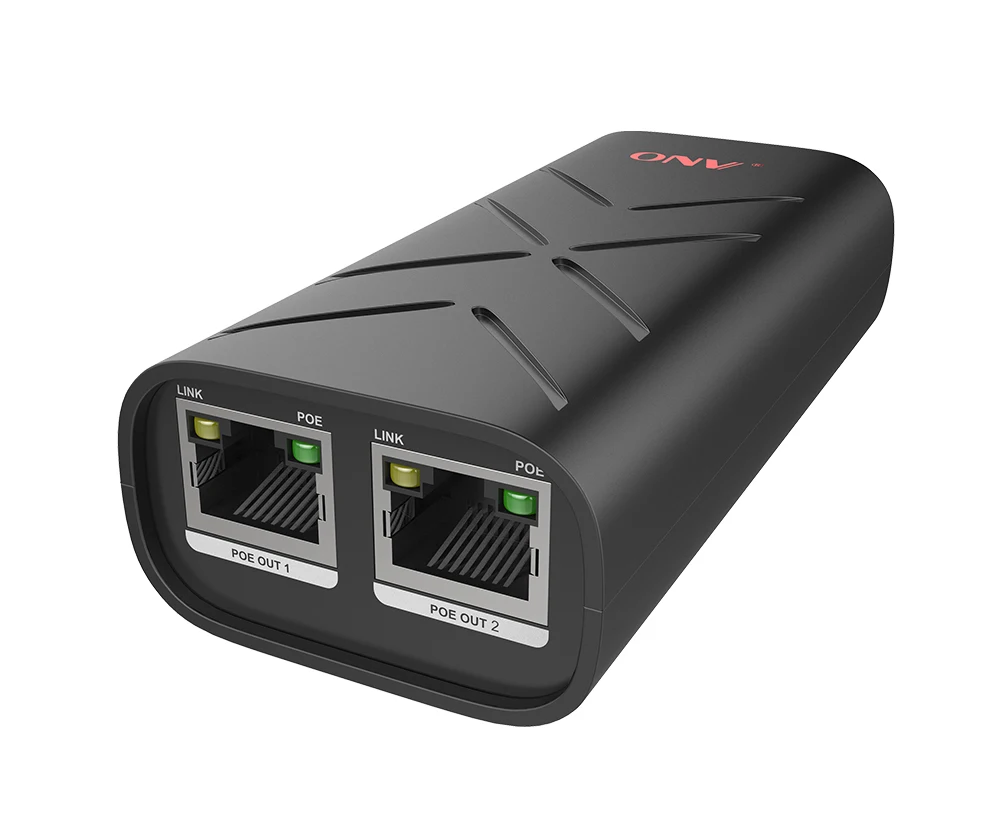 

IEEE802.3af/at 3 port unmanaged 10/100/1000m poe extender 1 poe in 2 poe out for ip camera