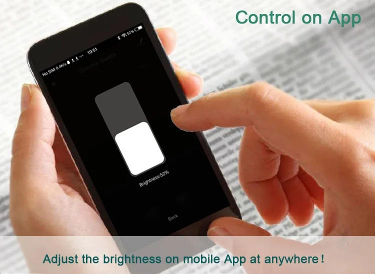 Smart Home Wifi Controlled Led Dimmer Switch Wireless Touch Dimmer