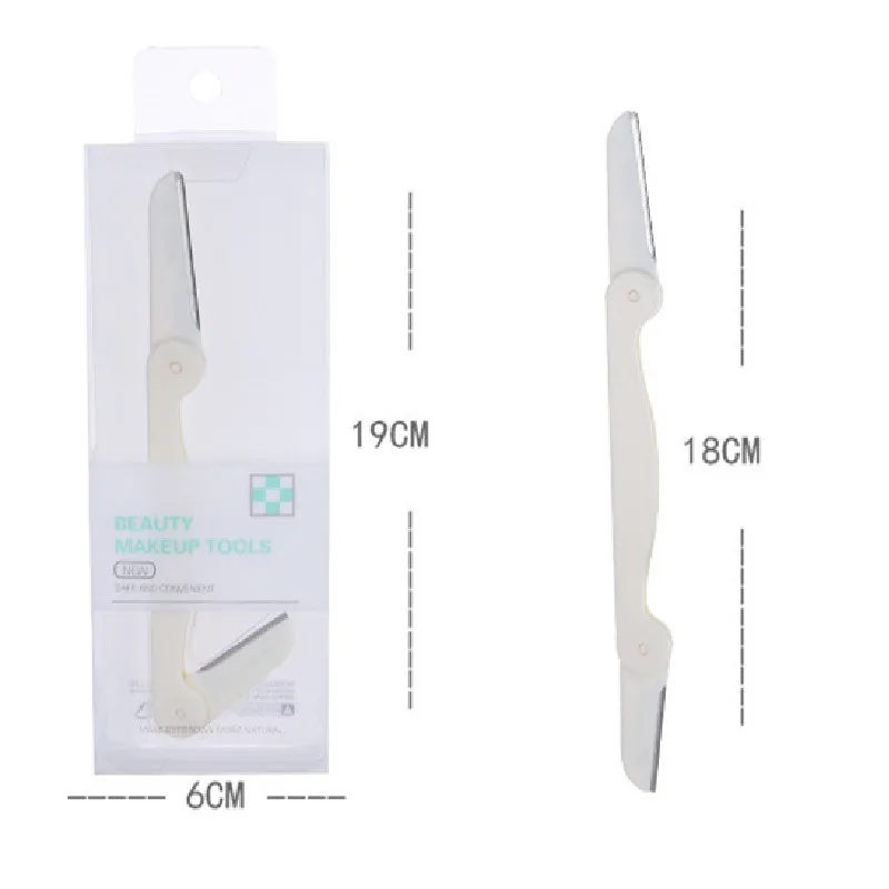 

DROPSHIPPING Multipurpose Exfoliating Beauty Tool Eyebrow Trimmer Shaper Face Double Head Trimmer Eyebrow Razors, White
