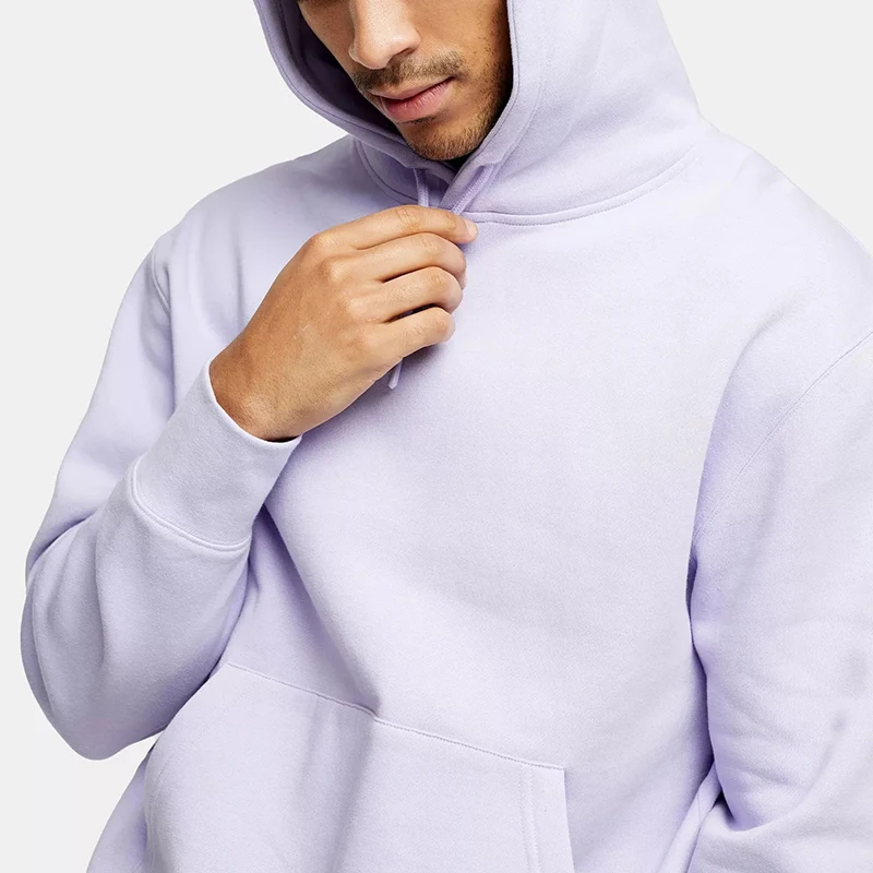 Wholesale Pastel Color Plain Pullover Hoodies Unisex Wholesale French Terry Organic Cotton