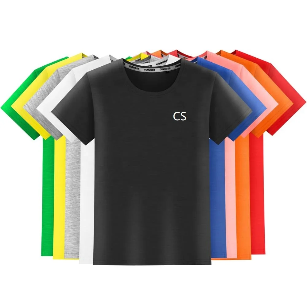 

T Shirt Cotton Printing With 20 Colors Men Casual Plain Quantity Summer Tshirt Gifts Xxxl, Customized colors