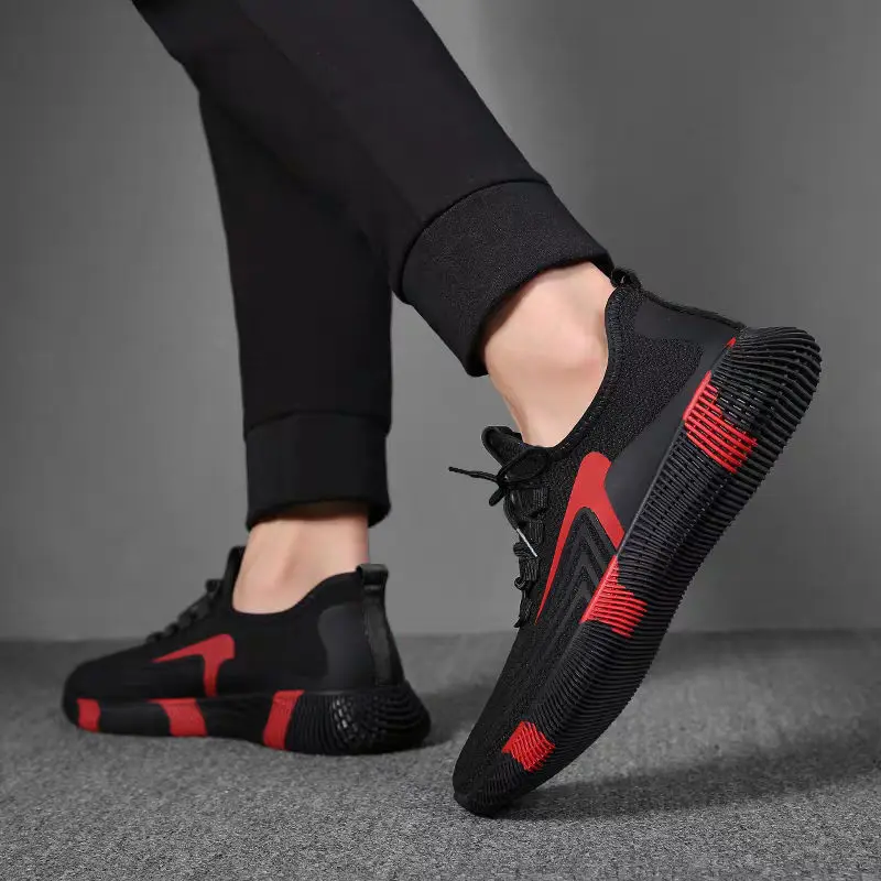 

High top light weight lace-up Unique design Fashion safety sport men shoes, 3 colors