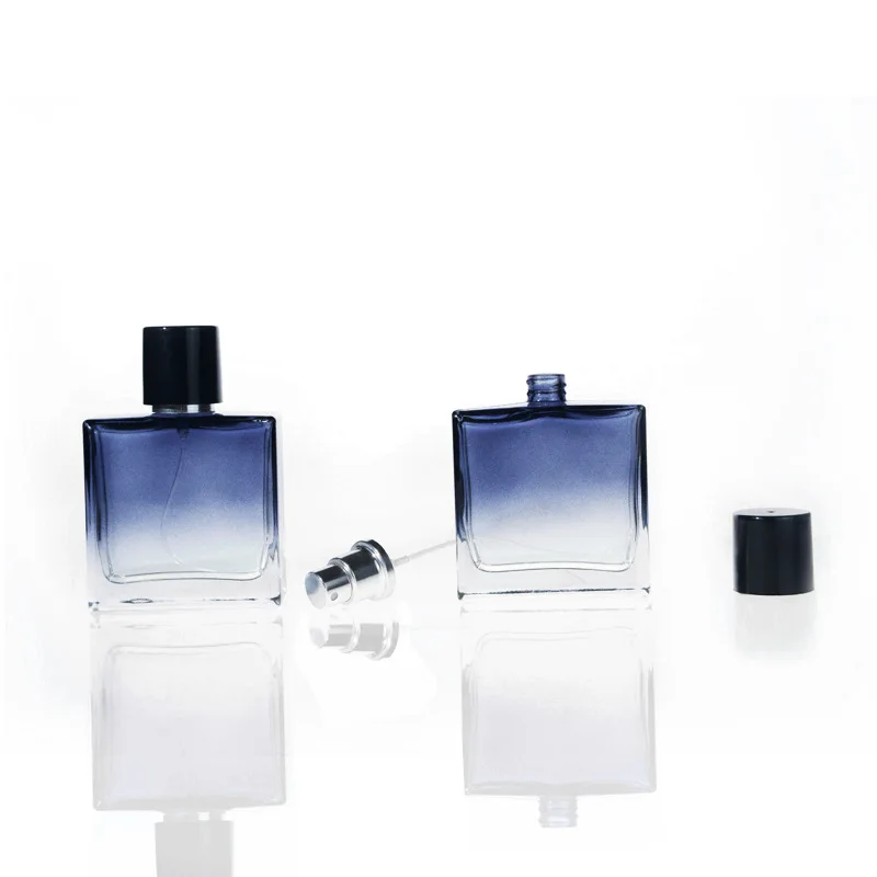 

Maquillaje gradient black square glass perfume bottle Luxury style custom perfume bottle