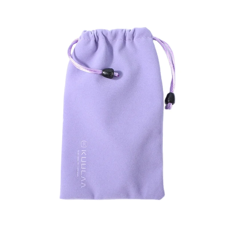 

KUULAA Fashion High Quality Professional Custom Power Bank Velvet Bag Pouch Mobile Phone Pouch Flannel Phone Bag