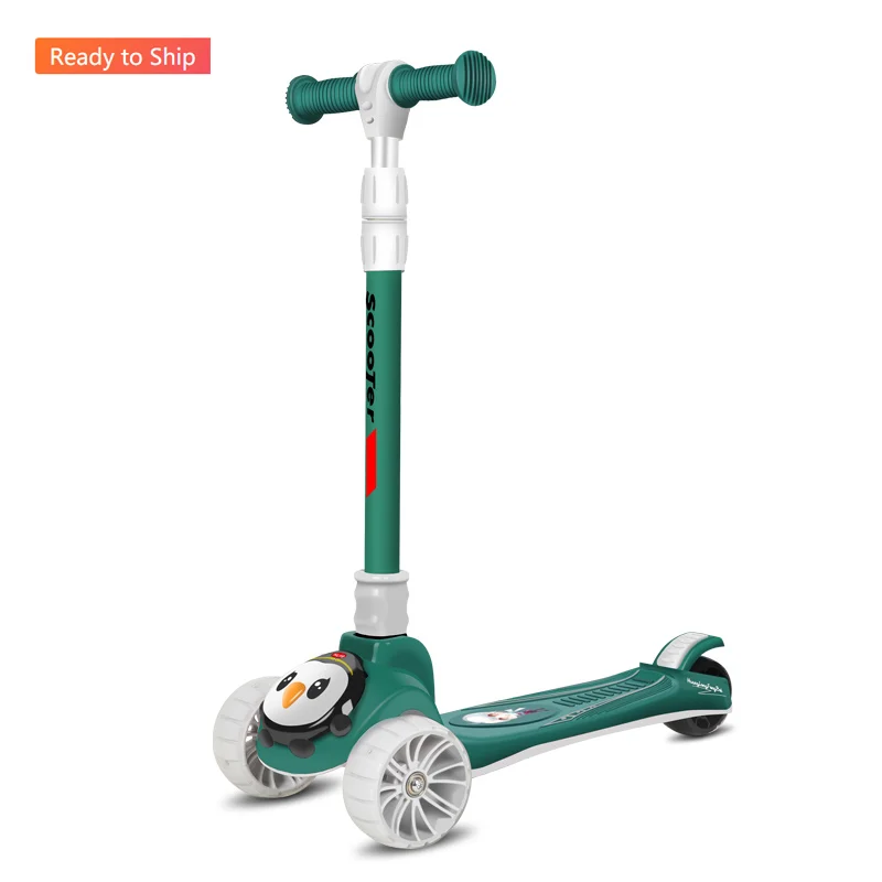 

2021 New style foldable kids scooter for girls portable children kick scooters with music and sparkle, Green,pink,blue,red