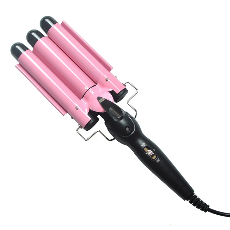 

Hair curler rollers professional lcd big barrel waver hair iron curler, Pink,gold,black