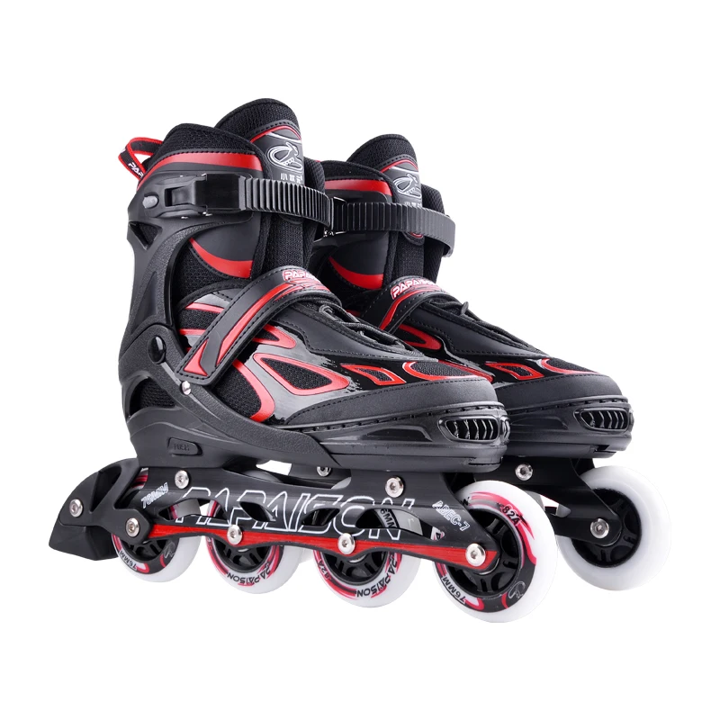 

Top Selling green Light Up Wheels Inline Skates Roller inline aggressive Skating Skiing shoes with thickness aluminium chassis, Pink,red, green, blue, black