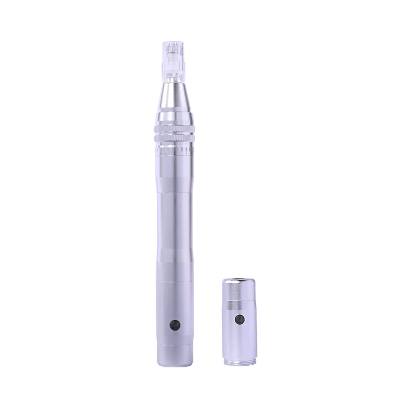 

Hot sale rechargeable skin rejuvenation derma pen, Silver;blue