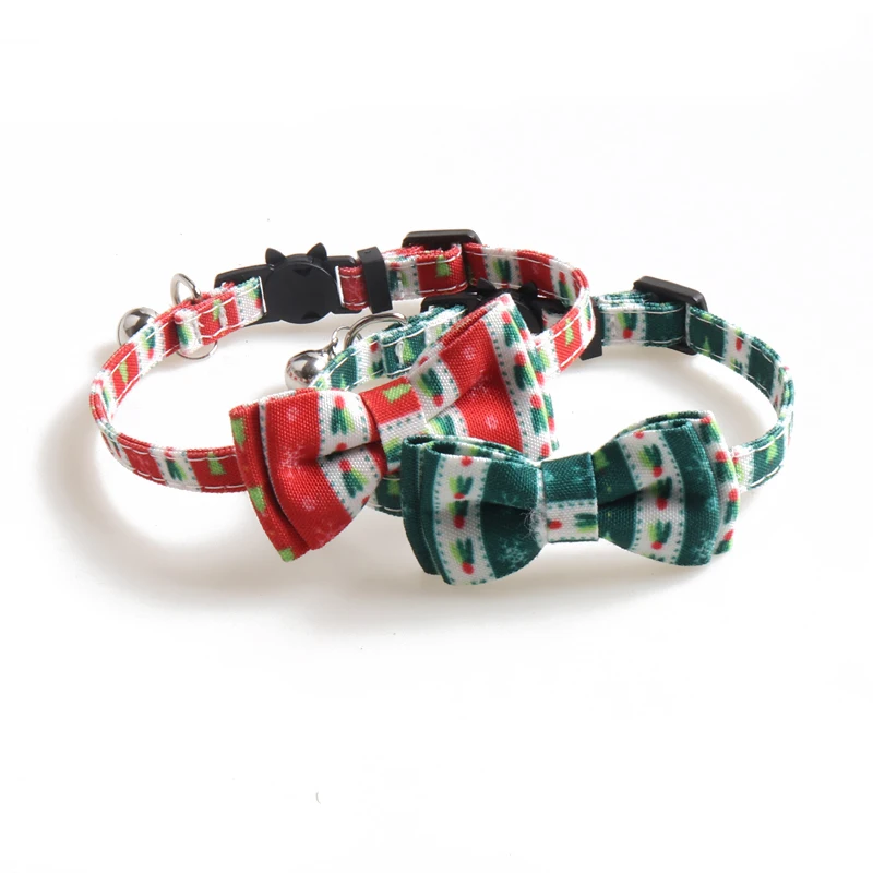 

Amigo Popular Designer Christmas Bowknot Custom Print Fabric Snowflake Bow Tie Pet Collars For Puppy Cat
