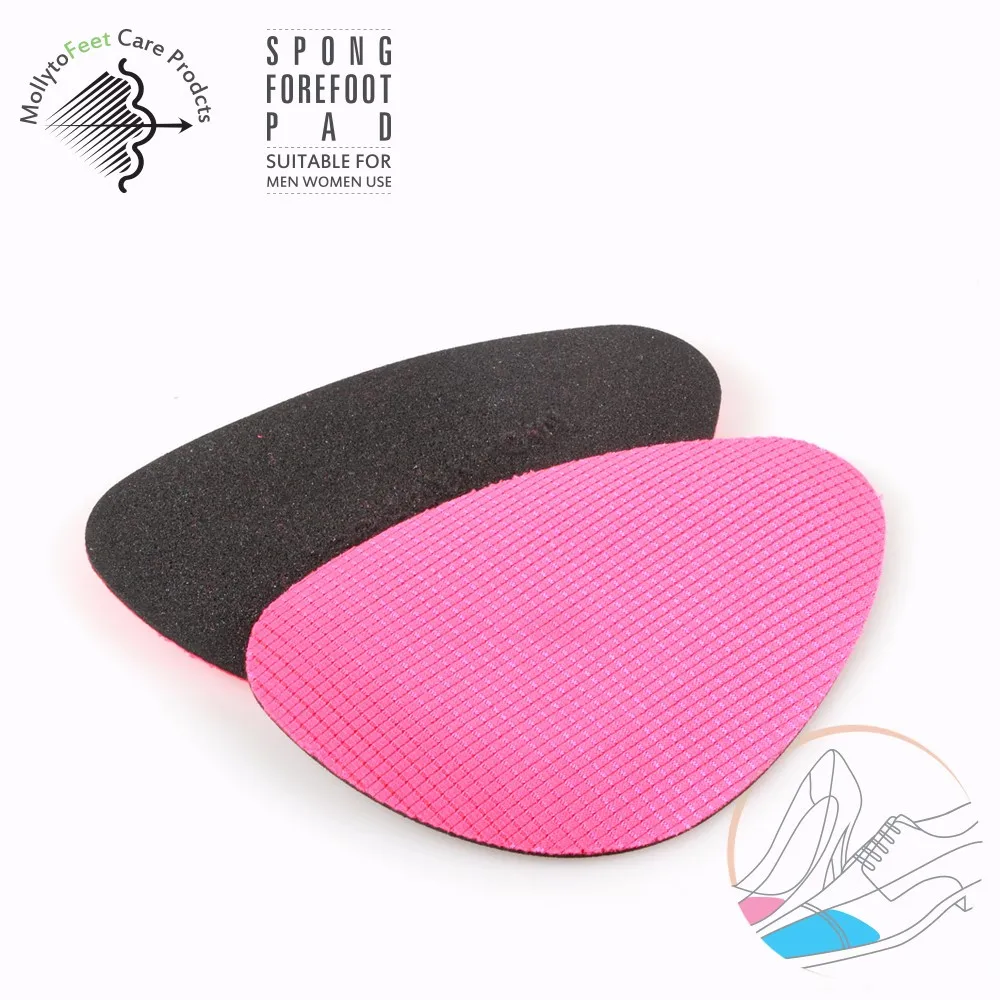 
multiple colors design pressure relief moisture absorbing self adhesive forefoot foam cushion pads with cotton fabric 