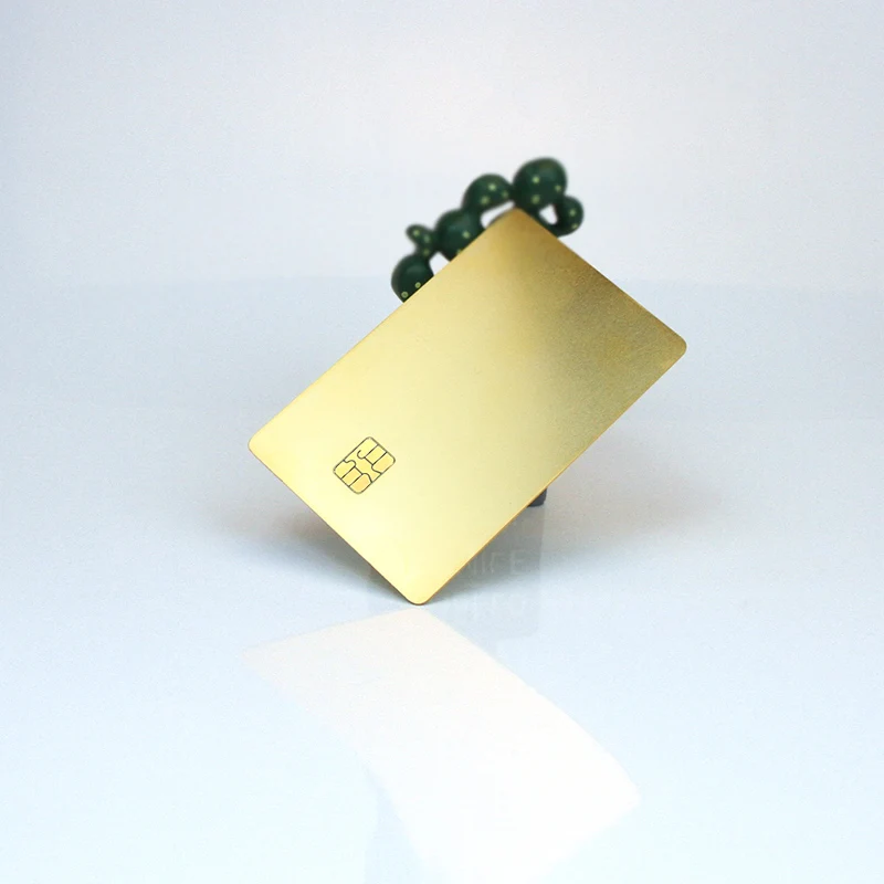 
24K gold plated gold bar stainless steel etched blank visa credit cards 