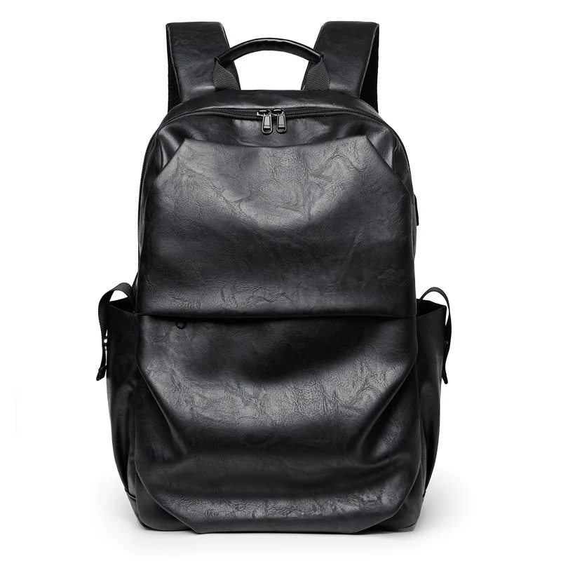 

High Quality PU Leather Backpack College Travel Bag Laptop Rucksack for Men, Customized