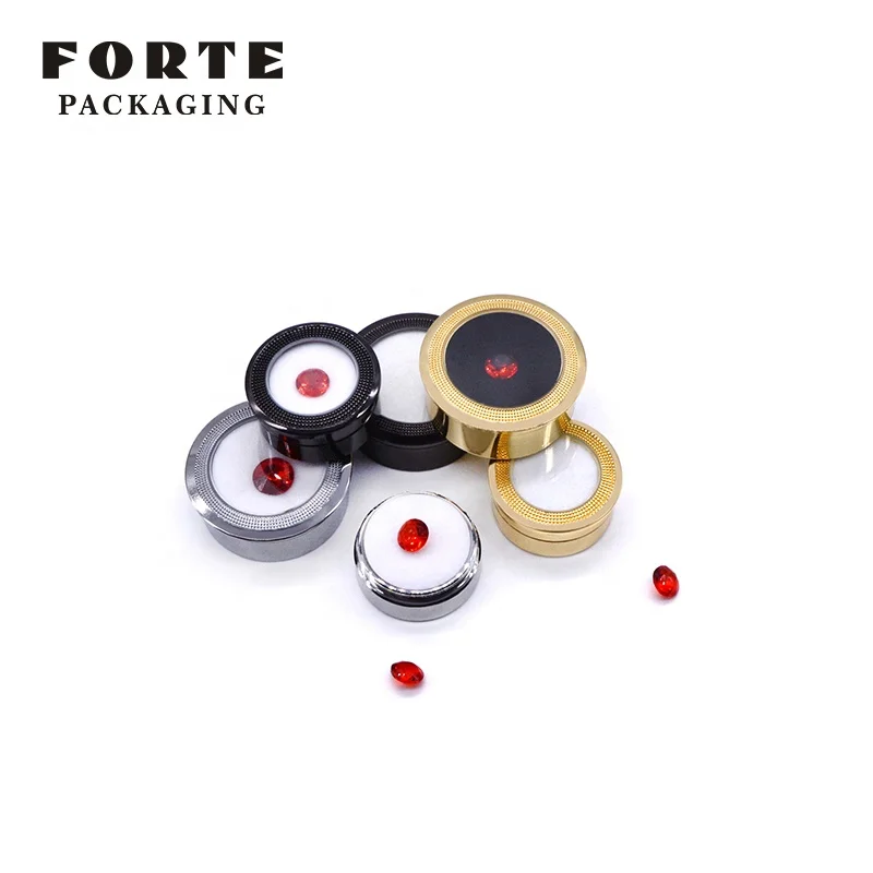 

FORTE round metal diamond gemstone jewelry packaging display box bare drill box, Customized color