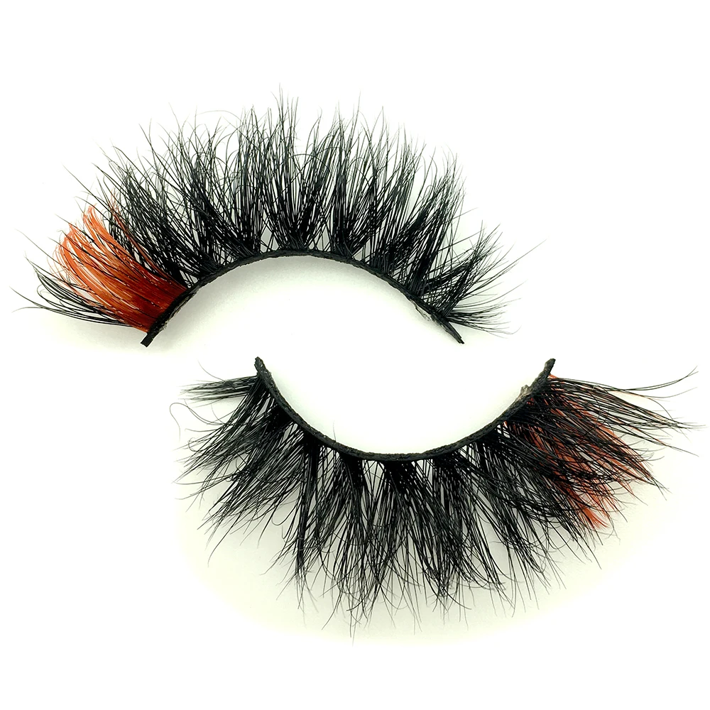 

Lash with color synthetic lashes vendor color lashes strips with pink purple details custom mink color eyelashes factory prices