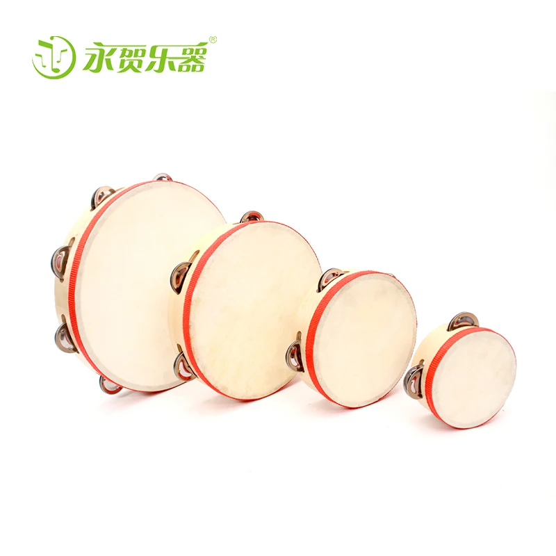 Orff Musical Educational Wooden Tambourine Drum,Tambourine For Sale