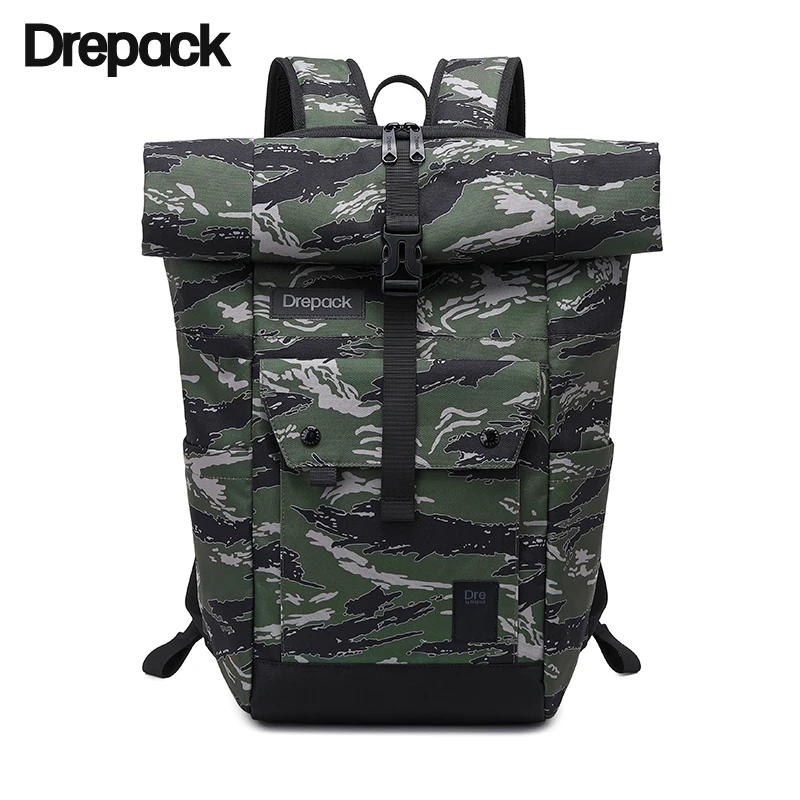 

High quality camouflage bag custom print roll top backpack bagpack