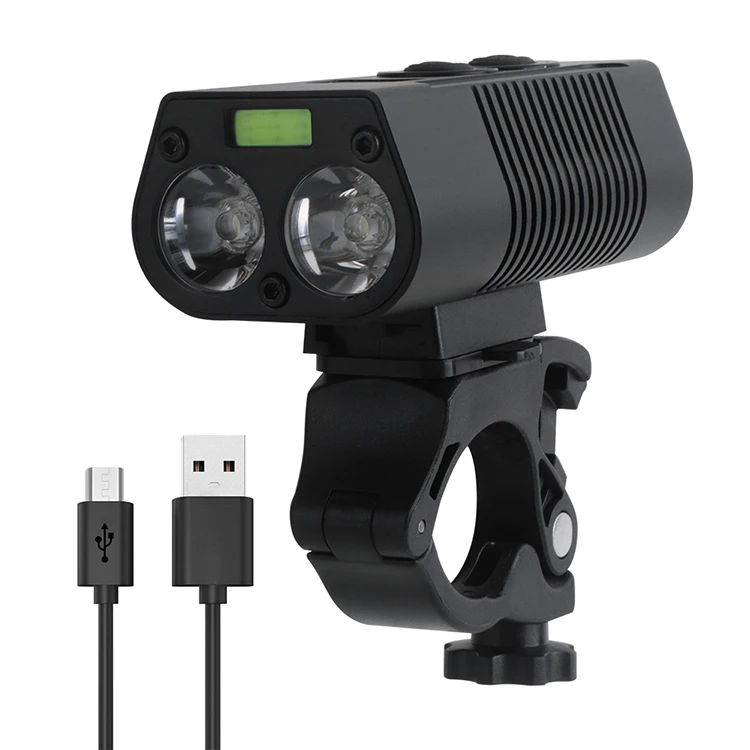 

Super bright bicycle accessory powerbank bike front light waterproof rechargeable led bicycle lantern battery indicator