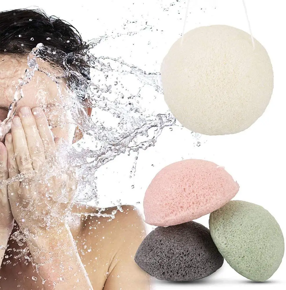 

100% Natural Konjac Sponge for Face Exfoliating and Deep Pore Cleansing, Multi colors