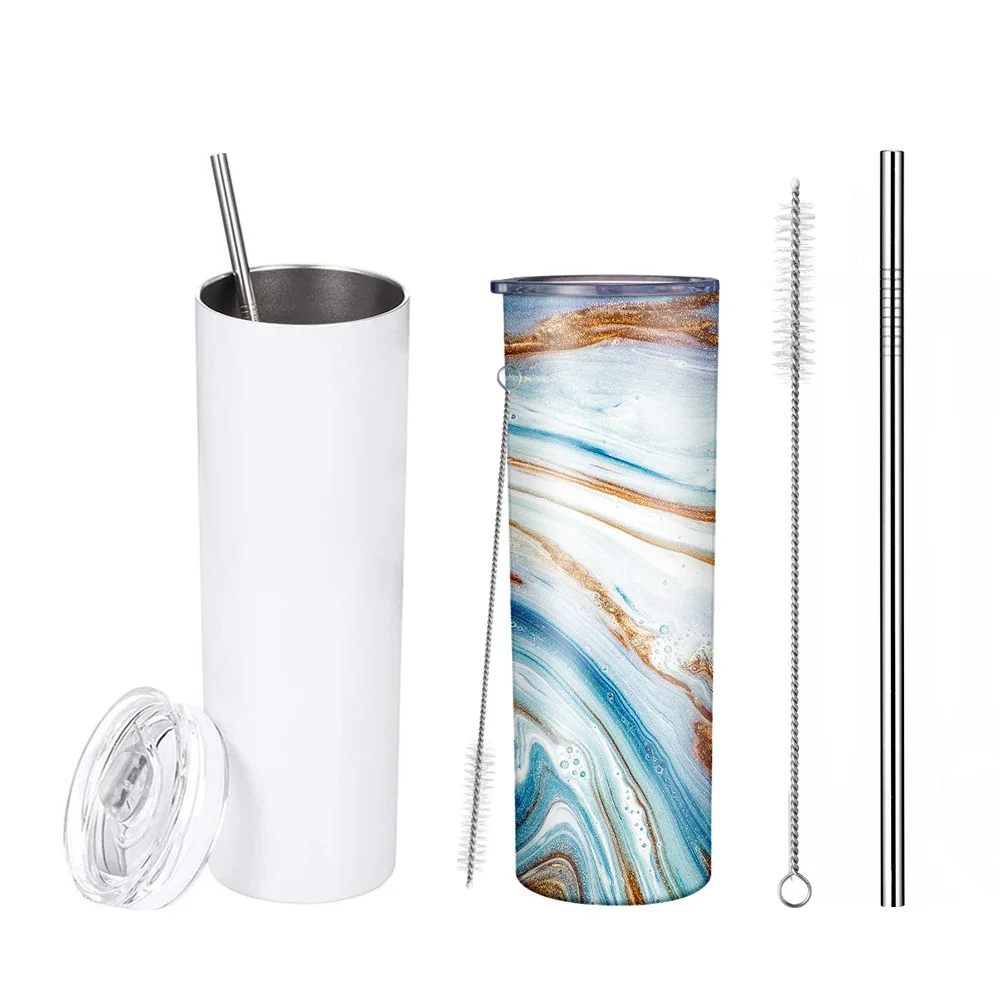 

Wholesale Double Walled Blank Vacuum Insulated Stainless Steel Blank Travel Sublimation Tumbler Cups In Bulk With Straw, Customized color