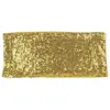 Glittering strech sequins chair band gold spandex chair sashes for wedding