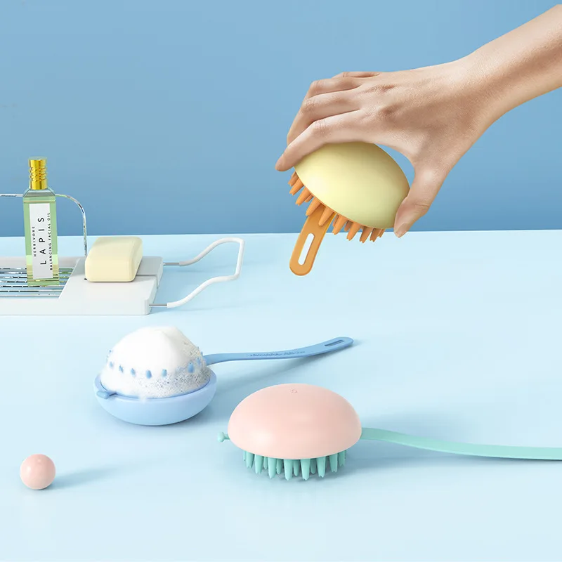 

Manual Head Scalp Massage Brush for Scalp Care Hair Cleaning Shower Hair Scalp Massager Shampoo Brush, Blue/pink/white/yellow