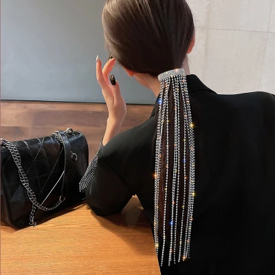 

Aimgal Jewelry-New trend hot style bright diamond tassel hair jewelry