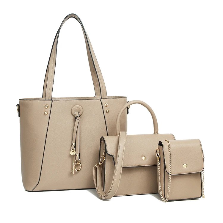 

2022 Autumn fashion private label 3 piece bag set custom women purses and handbags ladies new design suka