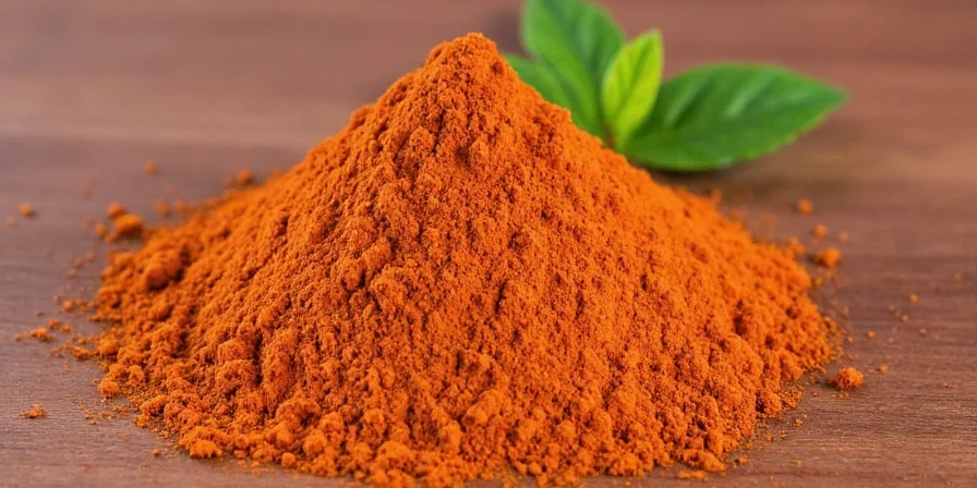 Spiced hummus with paprika sprinkle and fresh herbs