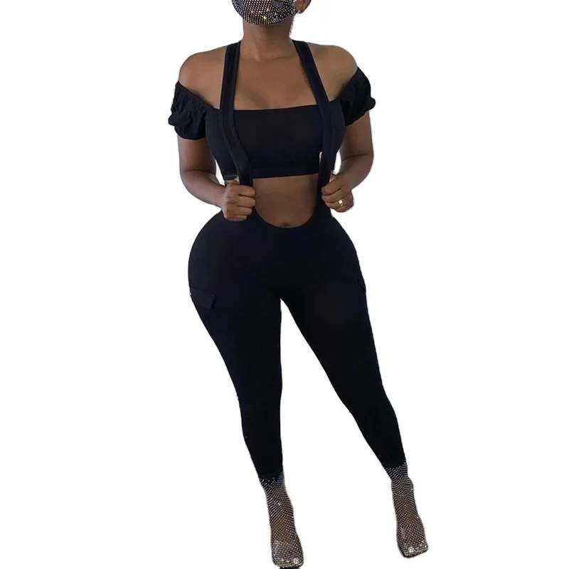 

2021 New arrivals Hot ITEMS women sexy off shoulder top and long pants fashion casual two piece set