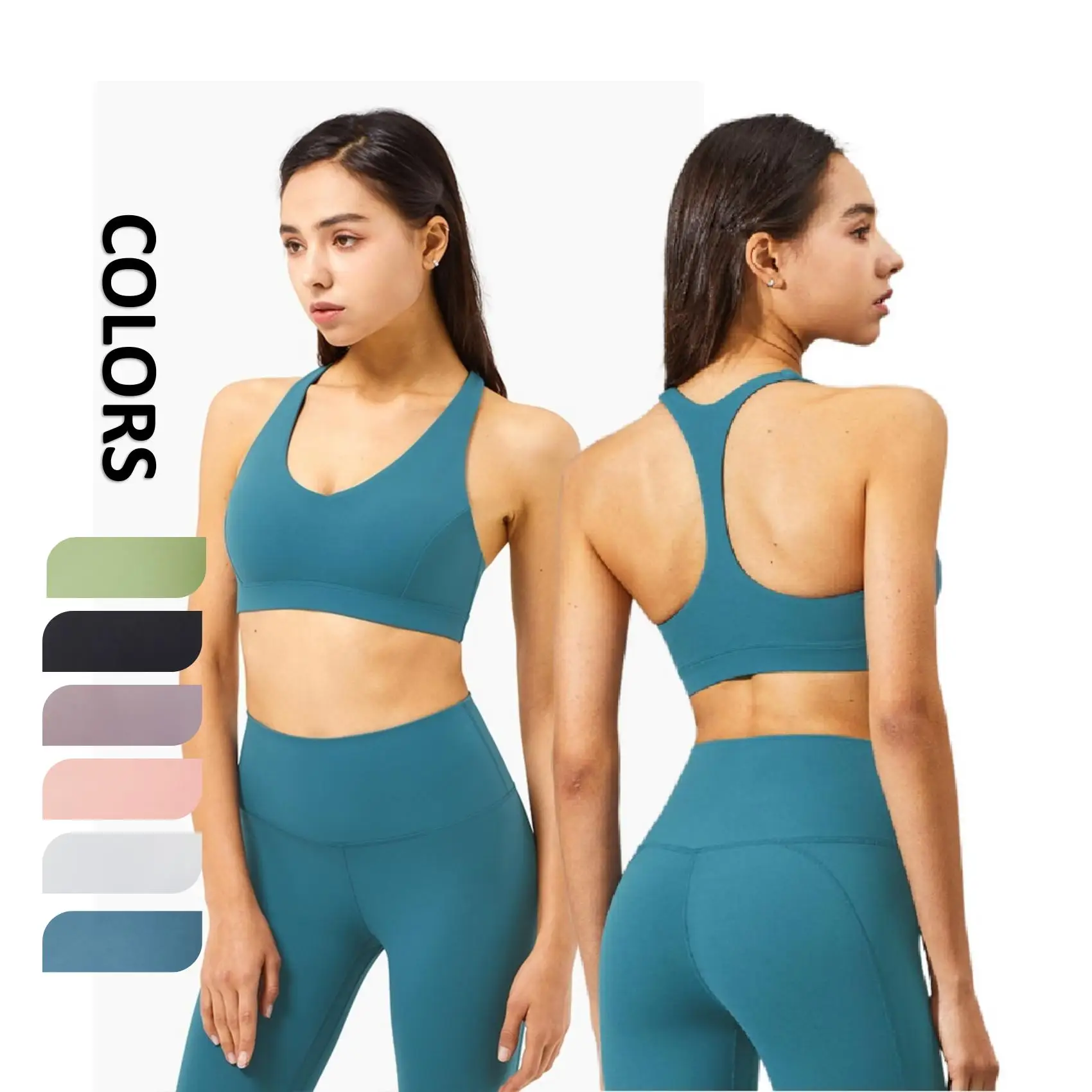 

BBXY1297 New style back hollow fitness sports yoga bra, Flare,gray,brown