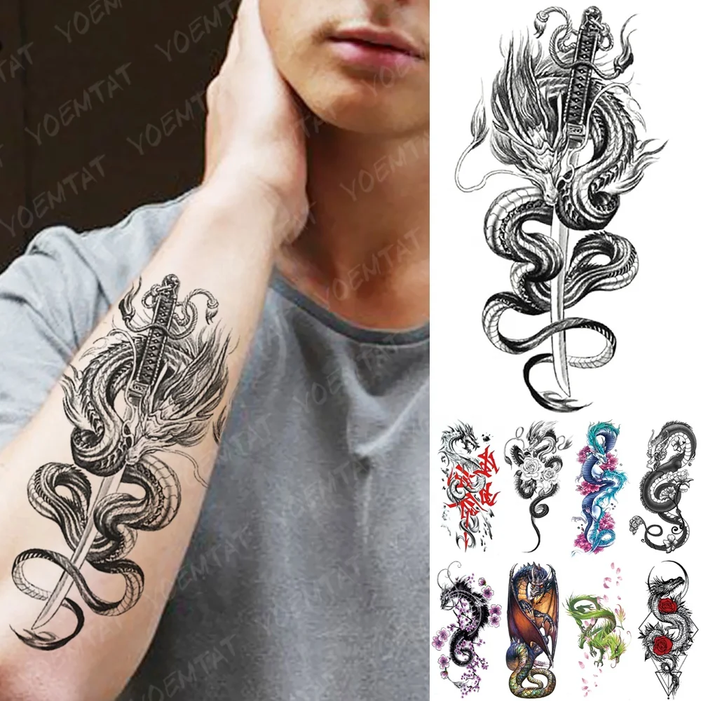 

Wholesale customized Tribal Waterproof tattoo sticker Designs for Men, Cmyk