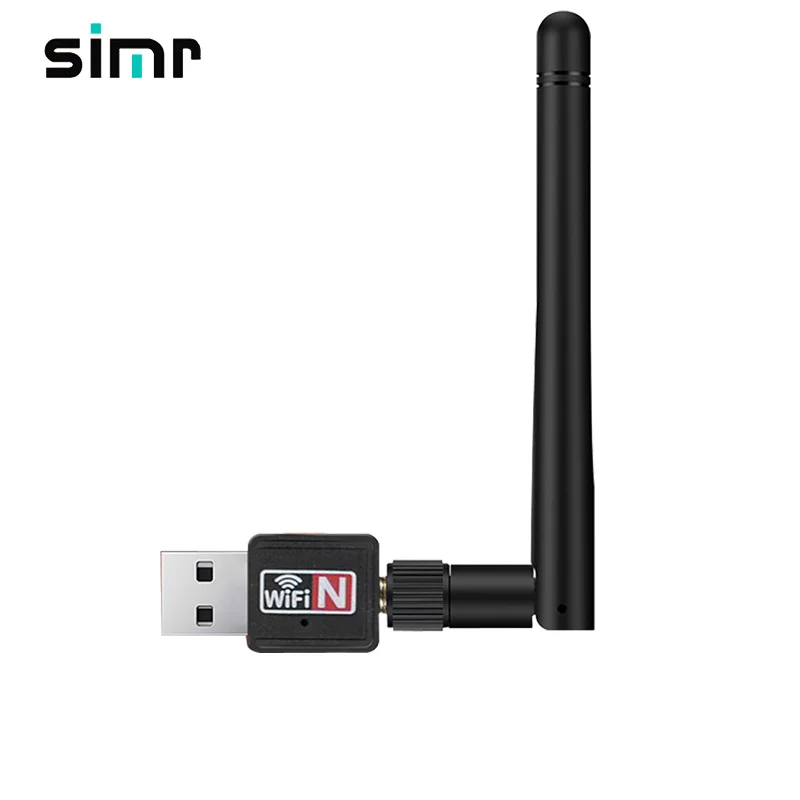 

simr RTL8188 Wireless Network Card 802.11b/n/g Ethernet Wifi Receiver 150M 2.4G USB Wifi Adapter WiFi Dongle, Black