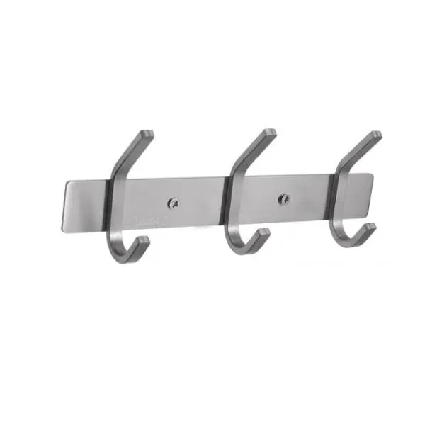 

304 Stainless Steel Row Hooks Self Adhesive Hooks Coat Hooks For Bathroom Kitchen