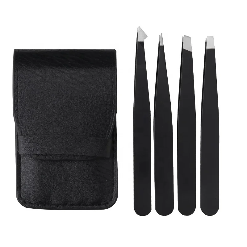 

Eyebrow Tweezer Eyelash Clip 4Pcs Stainless Steel Beauty Makeup Eyelash Shaping Tool Eyebrow Clip Eyebrow Tweezer Set