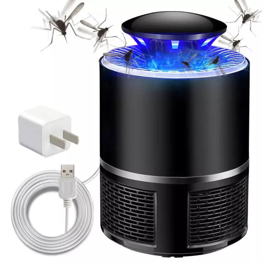 

Mosquito Killer Lamp USB Electric No Noise No Radiation Insect Killer Flies Trap Lamp Anti Mosquito Lamp Home Pest Control, White,black