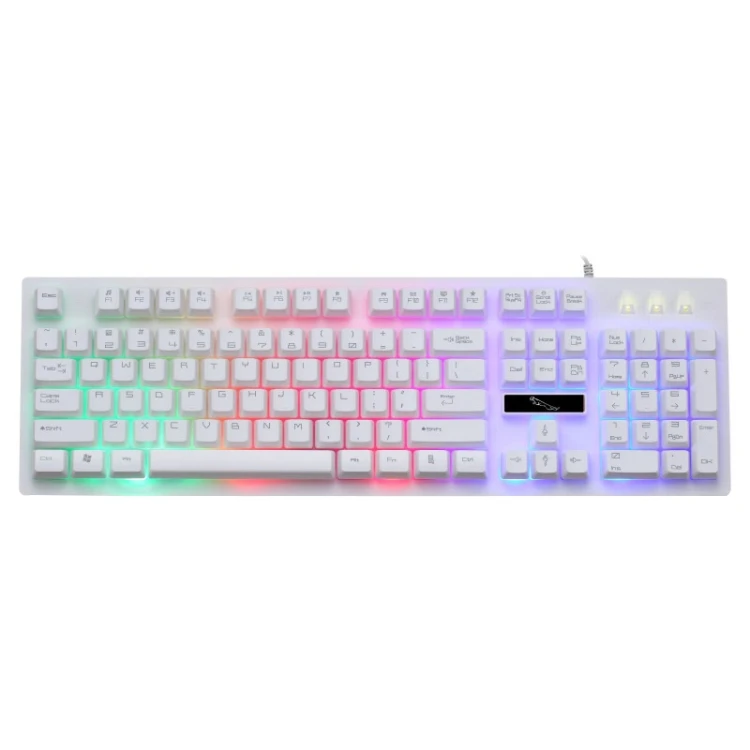 

Hot selling 104 Keys USB Wired Mechanical Feel RGB Backlight Computer Keyboard Gaming Keyboard